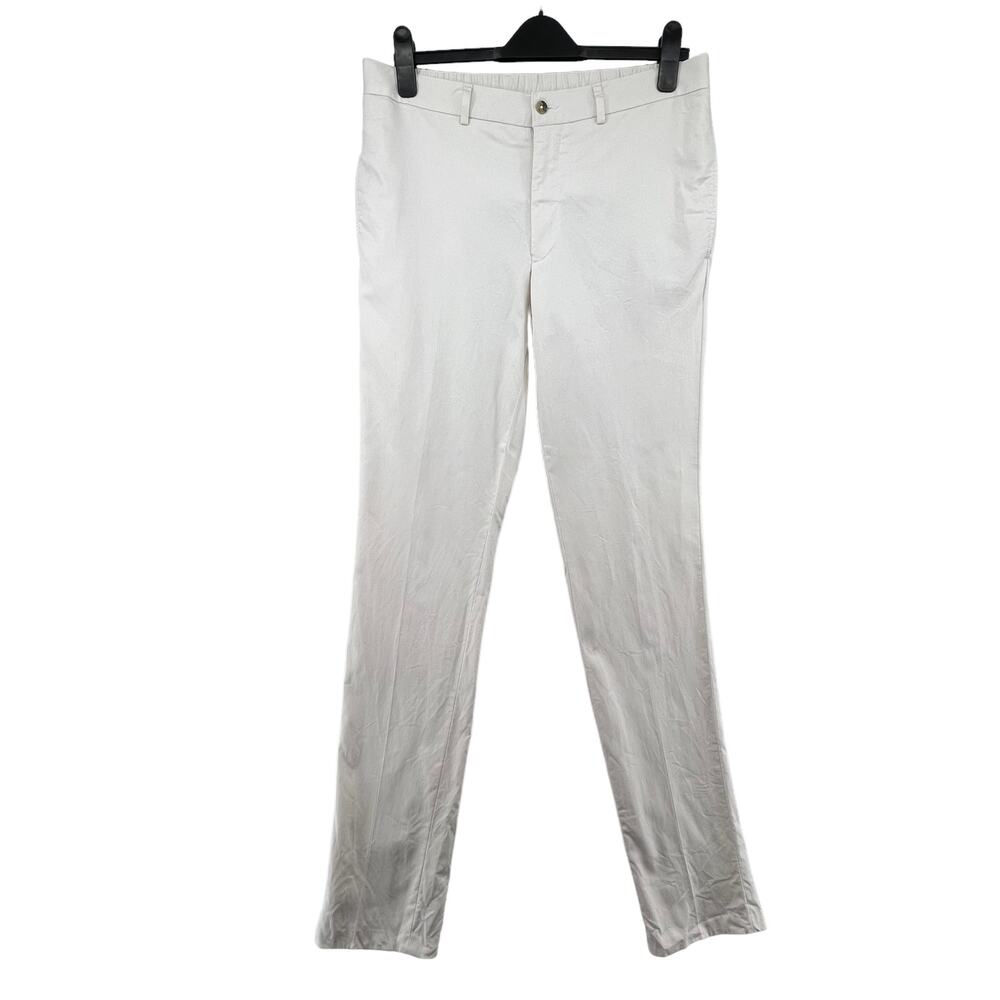 Ted Baker Pants Size 36 R White Straight Leg Dress Back Zip Pocket